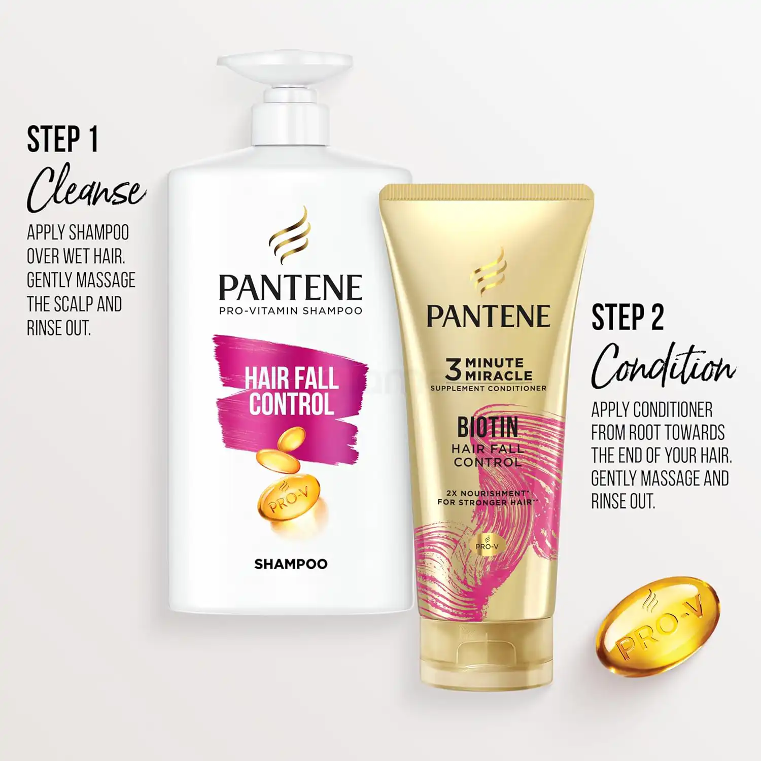 Pantene Pro Vitamin Hairfall Control Shampoo-1200ml thumbnail 5