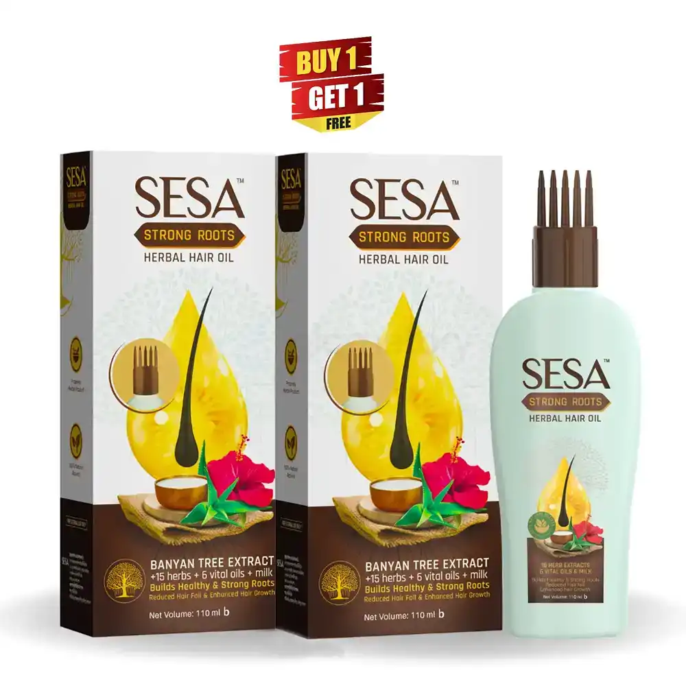 Sesa Strong Roots Herbal Hair Oil-110ml & Get 1 Free