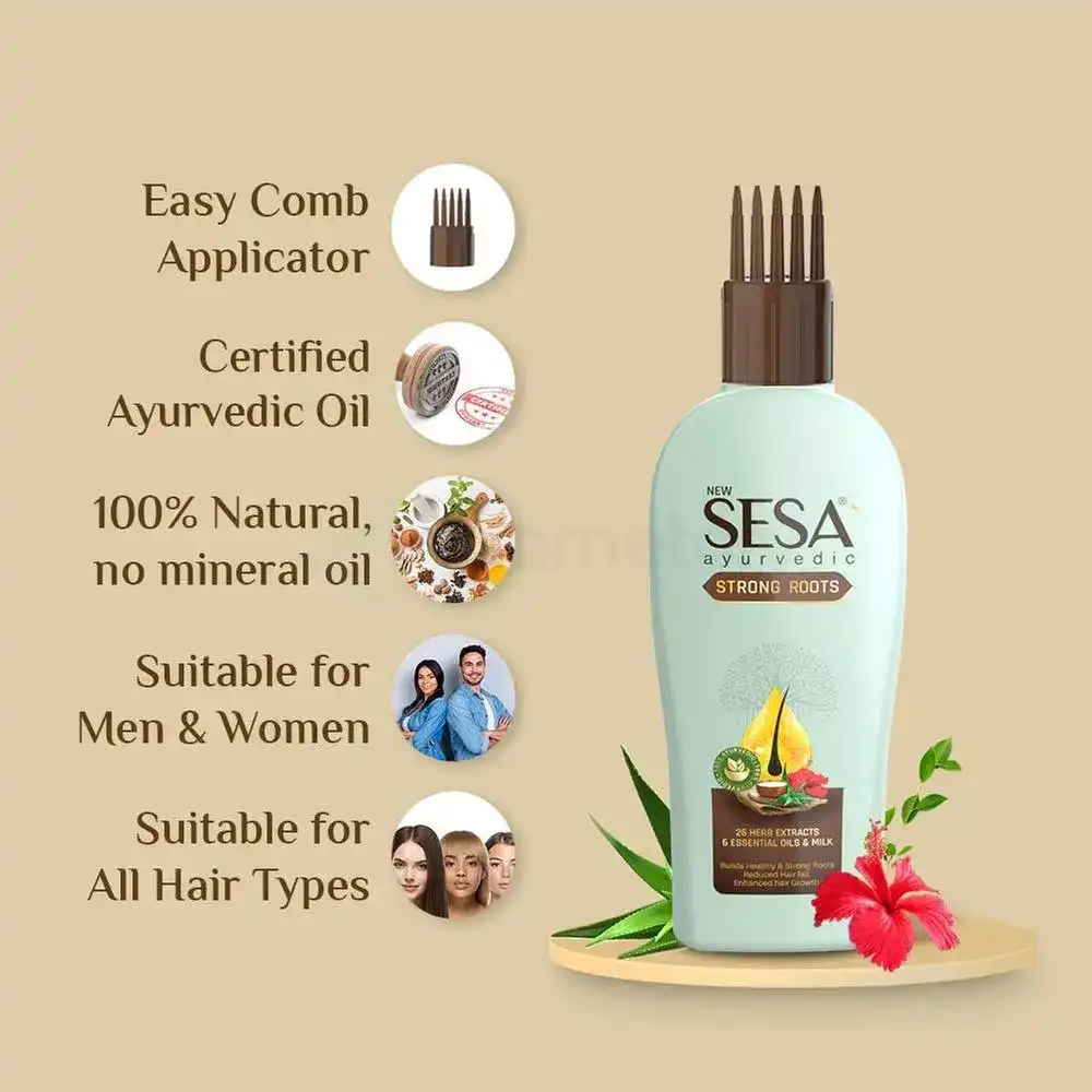 Sesa Ayurvedic Strong Roots Herbal Hair Oil-110ml thumbnail 6