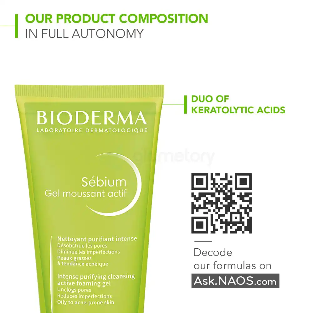 Bioderma Sébium Gel Moussant Actif Cleansing Gel-200ml thumbnail 4